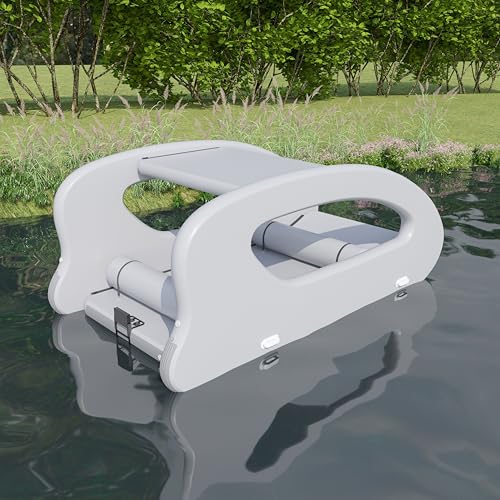 EJIA Inflatable Electric Boat Portable Solar-Powered PVC White