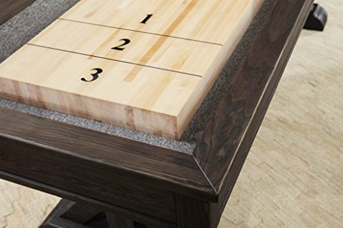 Playcraft Brazos River 12' Weathered Black Pro-Style Shuffleboard Table Black