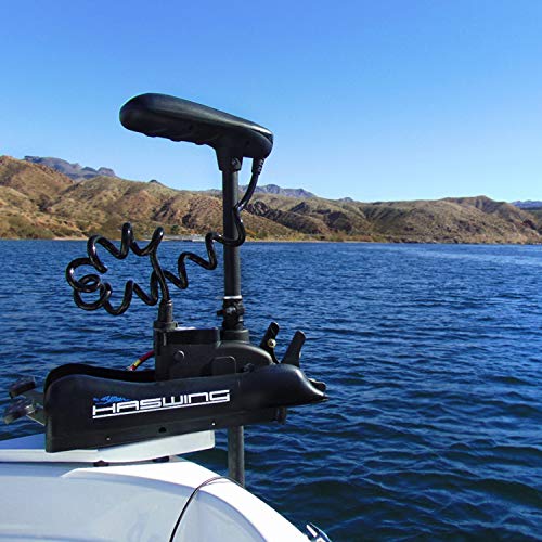 PARKHO HASWING Electric Trolling Motor 24V 60" 80lbs with GPS Black w/ Remote Control + Quick Release