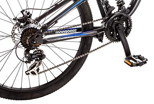 Mongoose Men's Detour Mountain Bike Grey Full Susp