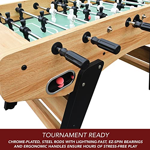 Hathaway Center Stage 59-in Pro Series Competition Foosball Table Wood Grain/Black/Green