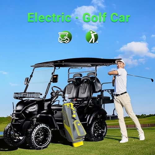 StandbyMe Golf Cart Electric 48V 5000W AC Motor 18 Inch Off Road Tires Black