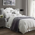 H HIEND ACCENTS Wilshire 4 Piece Super King Cotton Comforter Set Light Gray