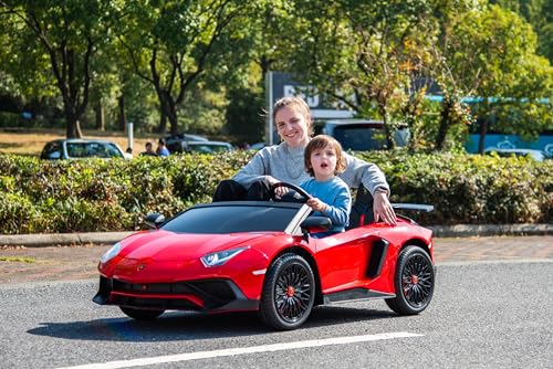 Freddo 24V Lamborghini Aventador Brushless 2-Seater Ride-On Car Red