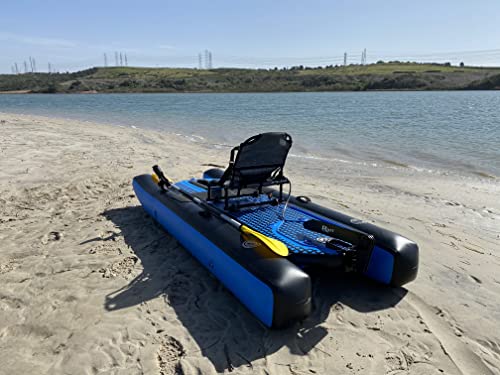 Riot Kayaks Mako 8.5 Air Inflatable Pedal Fishing Kayak Blue/Black