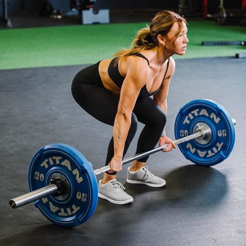 Titan Fitness EZ-Grip Urethane Olympic Weight Plates 340 LB Set
