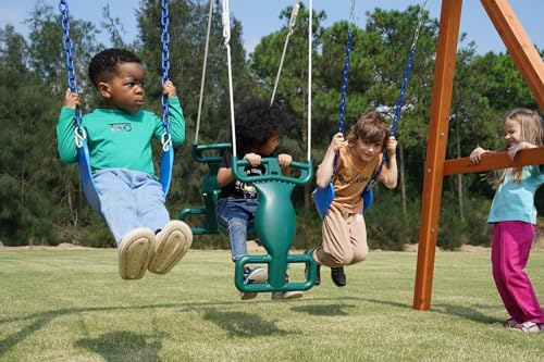 DOLPHIN PLAYGROUND T Glider Swing Set for Kids Outdoor Play Equipment