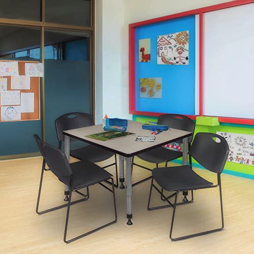 Romig Kee 36" Height Adjustable Classroom Activity Table Maple Grey