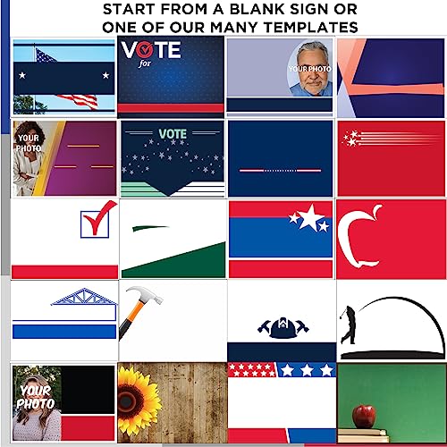 VictoryStore 18x24 Inch Custom Yard Signs Multi 250-Pack