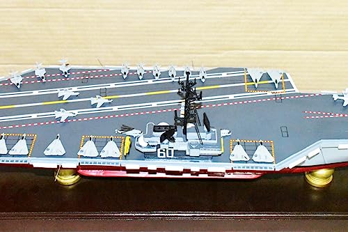 Squadron Nostalgia LLC USS Saratoga CV-60 Aircraft Carrier Scale Model Mahogany Multi-Colored