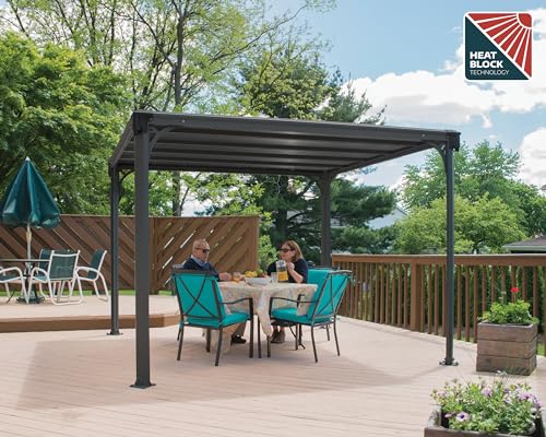 Palram Canopia Milano 10x10 Gazebo Gray/Bronze
