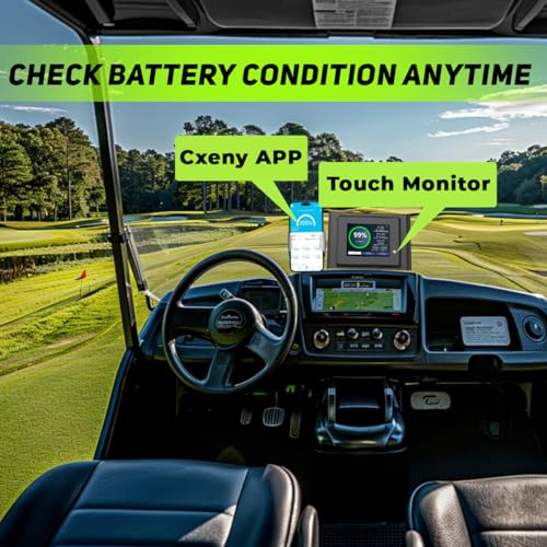 Cxeny 51.2V 150Ah LiFePO4 Golf Cart Battery with 18A Charger & Mobile App