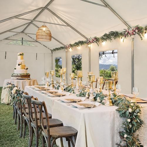 Sunjoy 12x30 ft Party Wedding Tent Heavy Duty Gazebo White