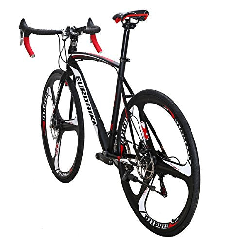 EUROBIKE Road Bike TSM 21-Speed Dual Disc Brake 700C Adult Bike 54CM Frame 3-Spoke Wheels Bicycle 54CM-SPOKE