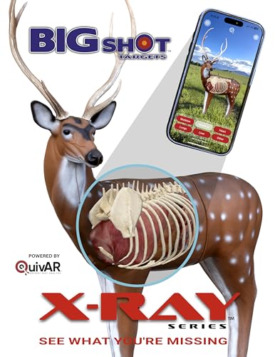 BIGSHOT Real Wild X-Ray Series Axis Deer EZ Pull Foam Archery Target Multicolor
