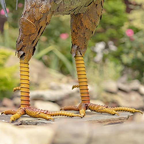 Zaer Ltd. 5.5 ft. Tall Painted Iron Rooster Garden Statue "Robert