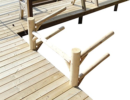Log Kayak Rack Dock Mounted 2 Place Kayak and SUP Rack Canyon Brown