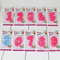 xinchenglove Blue Number Candle 10pcs Smokeless Cake Decoration