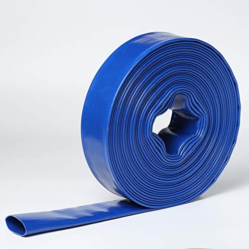 POWER PRODUCTS 6" x 300' Agricultural PVC Lay Flat Discharge Pump Hose Threaded Camlock Blue