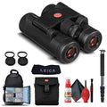 Leica 8x20 Ultravid BR Binoculars Black with Backpack, Monopod, Cleaning Set, Cap Keepers, Neck Strap