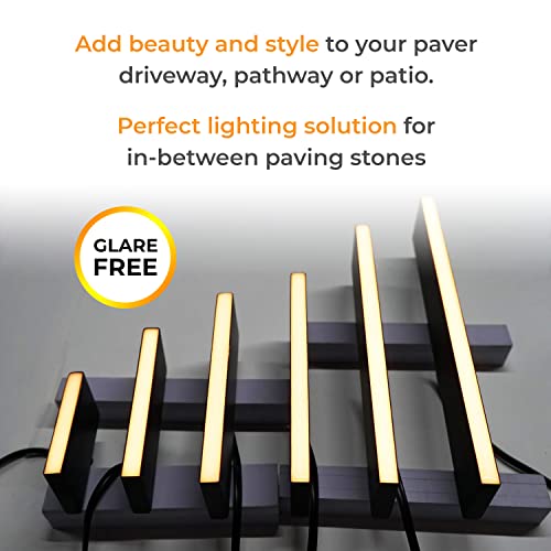 LUMENGY 0.5x9 Inch Paver Light 2700K Warm White Waterproof IP67 (12-Pack)