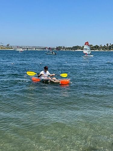 Takao Clear Kayak Single Plexiglass Bottom with Frame, Clear Seat & Paddles