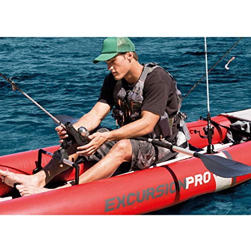 Intex 2 Person Vinyl Kayak with Oars, Pump, and 2-Person K2 Kayak with Oars and Air Pump