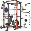 FEIERDUN Multi-Function Squat Rack Power Cage FLA01 Orange