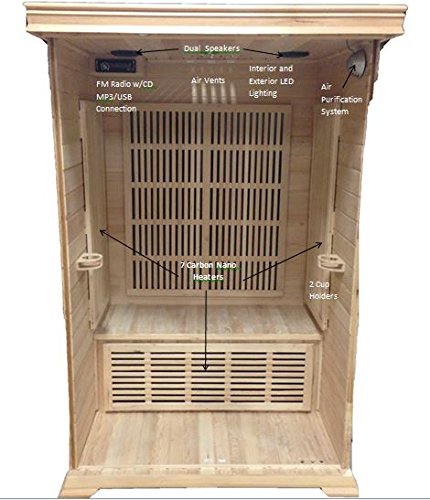 Sunray Evansport 2 Person Infrared Sauna Natural