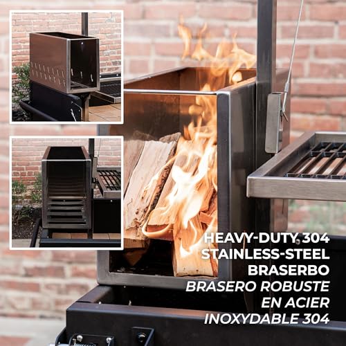 Backyard Discovery Argentine Santa Maria Wood Fire & Charcoal BBQ Grill Black