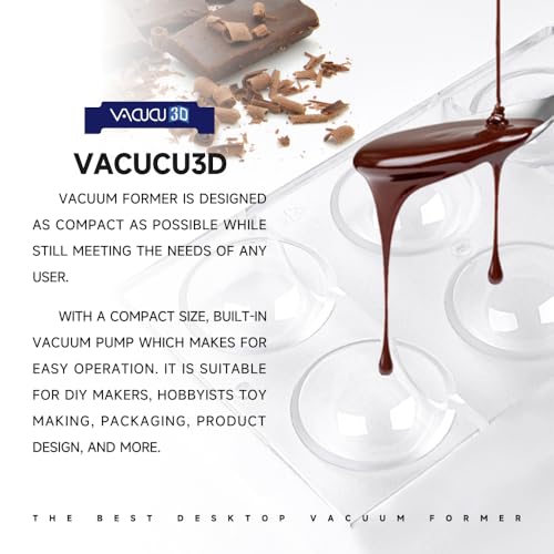 VACUCU3D A3 Desktop Vacuum Forming Machine for Prototyping and Molds