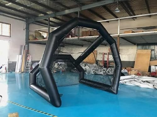 BOZHOUYUPIN Inflatable Golf Practice Swing Simulator Net Cage 10x8x9 Black