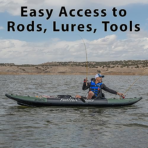 Sea Eagle 385FTA Fasttrack Angler Inflatable Green Fishing Kayak - Hunter Green
