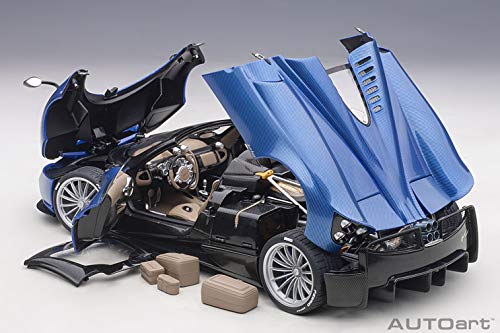 AUTOart Pagani Huayra Roadster Blu Tricolore Carbon Fiber 1:18 Blue