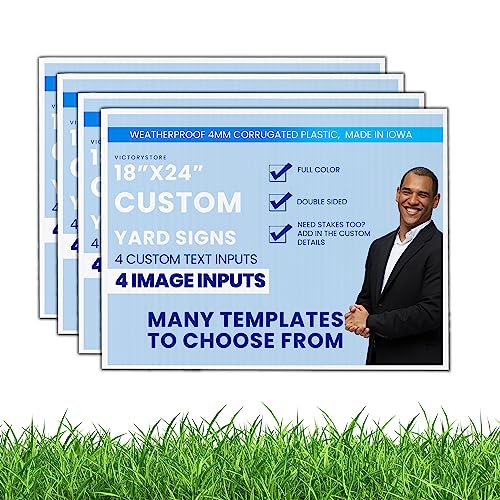 VictoryStore 18x24 Inch Custom Yard Signs Multi