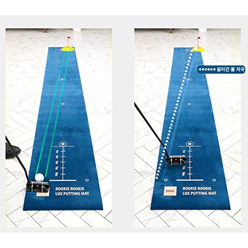 ROOKIE ROOKIE Golf Putting Practice Mat Carpet Artificial Grass Indoor Mat Navy