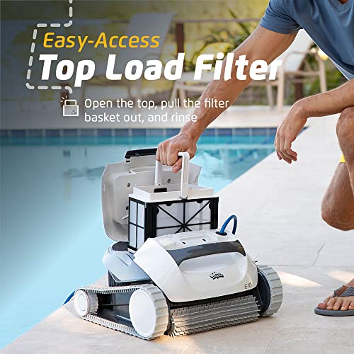 Dolphin E10 Automatic Pool Vacuum Cleaner with Caddy & Cover White