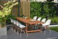 Brampton Patio 9-Piece Rectangular Extendable Dining Table Set Eucalyptus