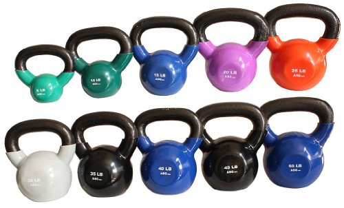 Ader Sporting Goods Ader Vinyl Kettlebell 6 Pcs Set