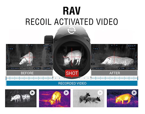 ATN ThOR 4 Thermal Rifle Scope 1.25-5x 384x288 with WiFi, Image Stabilization, Range Finder, Ballistic Calculator, Black