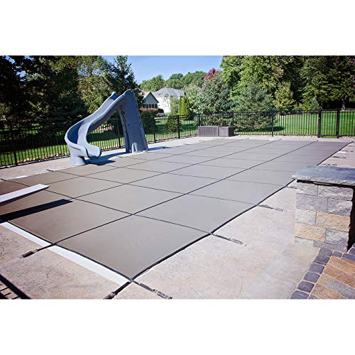 GLI Pool Products Original Mesh Safety Pool Cover 18' x 36' Rectangle Tan