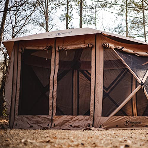 Gazelle Tents G6 Cool Top 6-Sided Portable Gazebo Badlands Brown