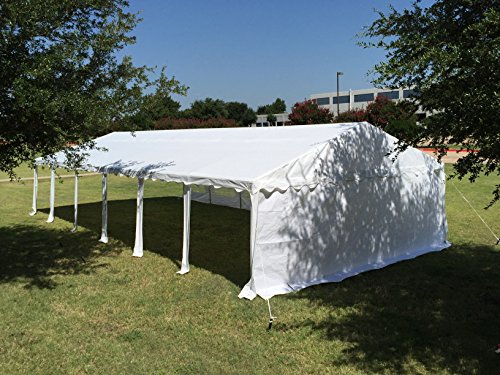 DELTA 40'x20' Heavy Duty PE Party Tent with Waterproof Top and Removable Sidewalls White
