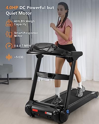 GARVEE Folding Treadmill 4.0 HP Black