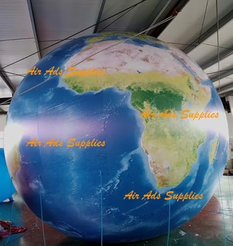 Air-Ads Supplies 16ft Giant Inflatable Globe Map Balloon Blue
