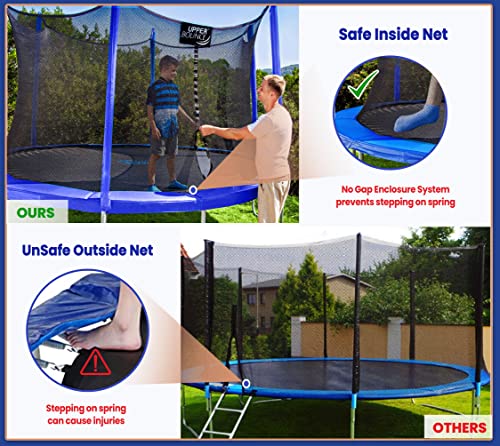 Upper Bounce Recreational Trampoline with Enclosure Blue