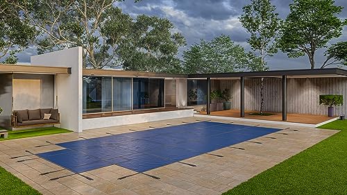 WaterWarden Inground Pool Safety Cover 18’ x 36’ Blue Mesh