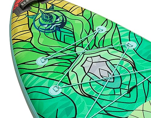 Sea Titan Dragon's Wave Premium X-Woven Inflatable Stand Up Paddleboard Green