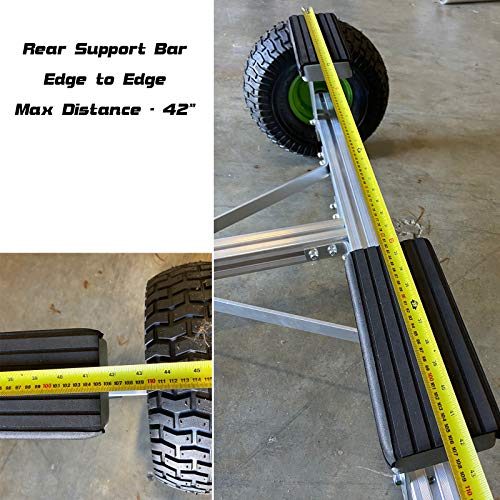 Seamax Portable Aluminium Boat Dolly Set with Quick Release Handle Silver