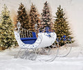 Zaer Ltd. Life-Size Christmas Outdoor Victorian Santa Sleigh Painted